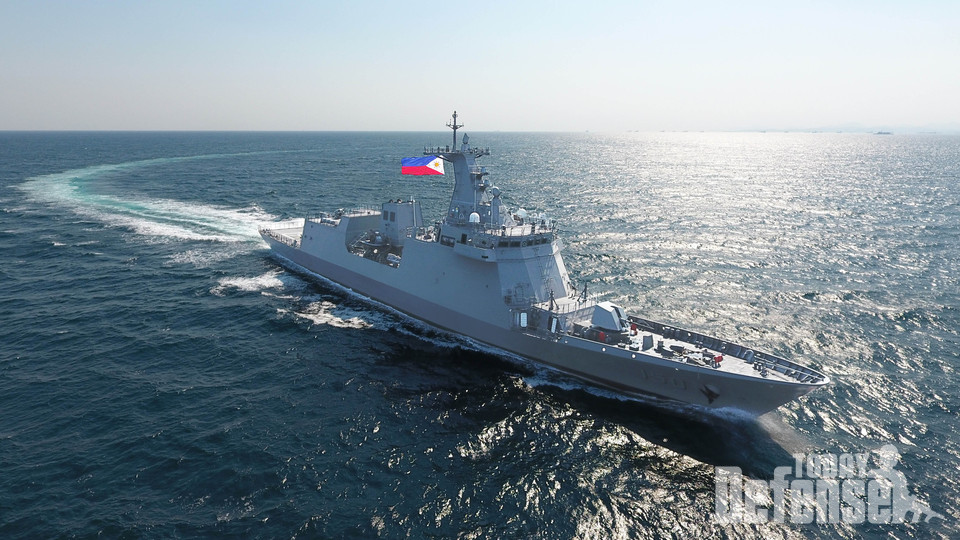 HD현대중공업이 2020년 필리핀 해군에 인도한 호위함인 ’호세리잘함‘ (사진:HD현대중공업)